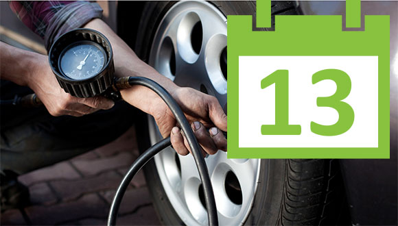 Tire inflation pressure and time